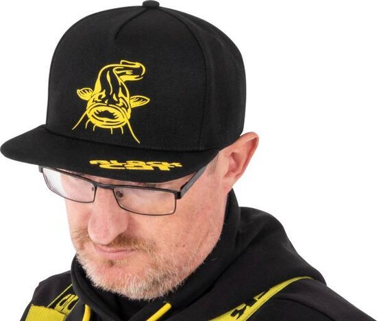 BLACK FLAT PEAK CAP