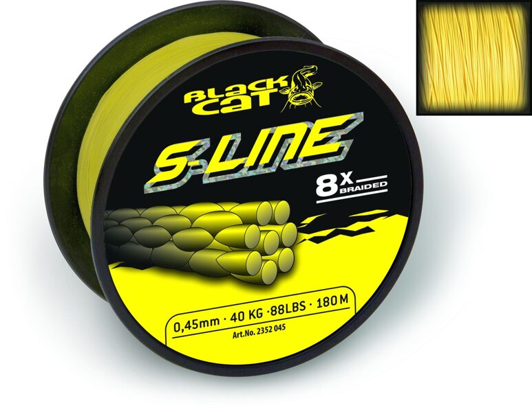 Ø0,42MM BLACK CAT S-LINE 45KG,99LBS YELLOW